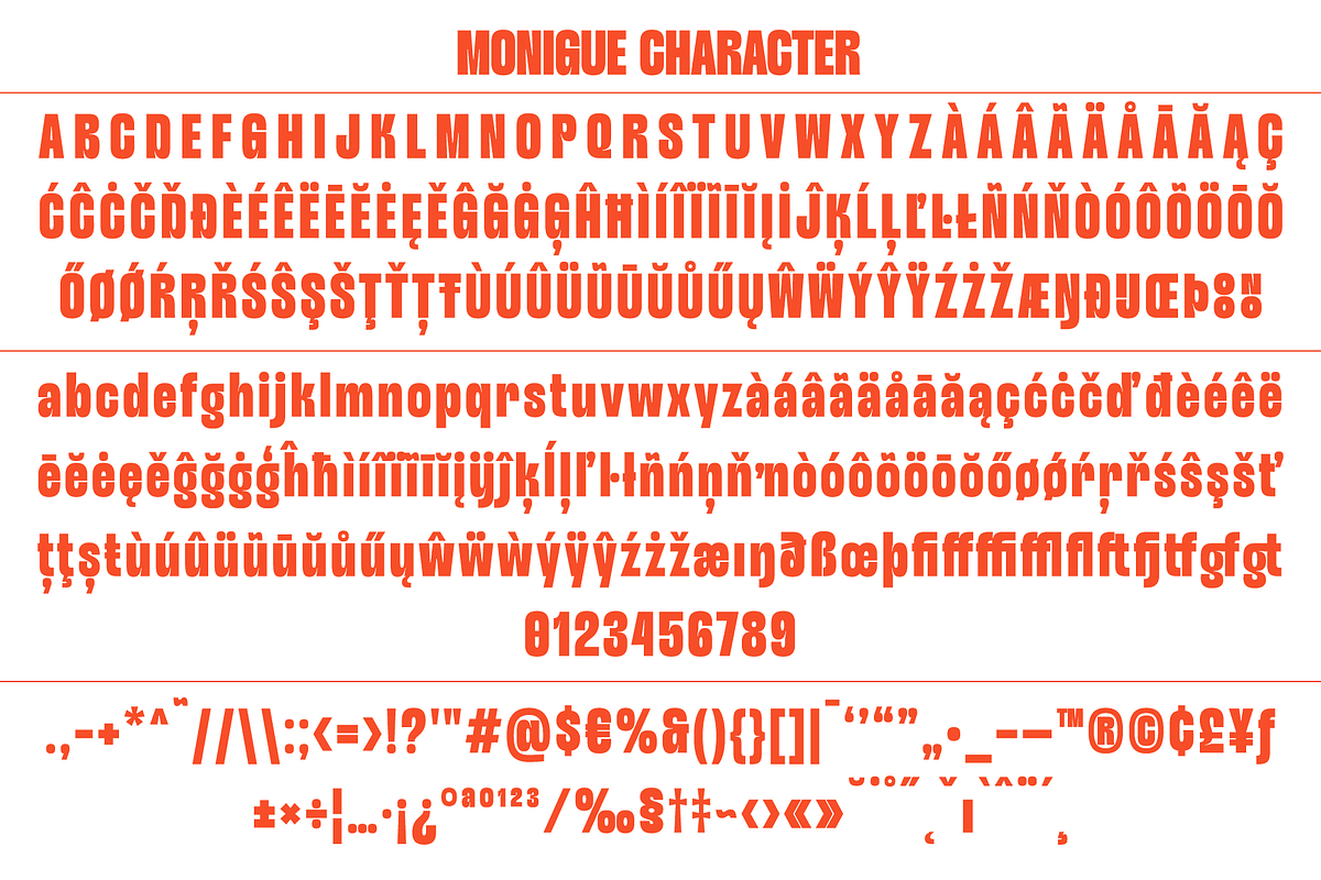Monigue - Condensed Sans Serif Font, a Sans Serif Font by Zarma Type (Photo 10 of 11)