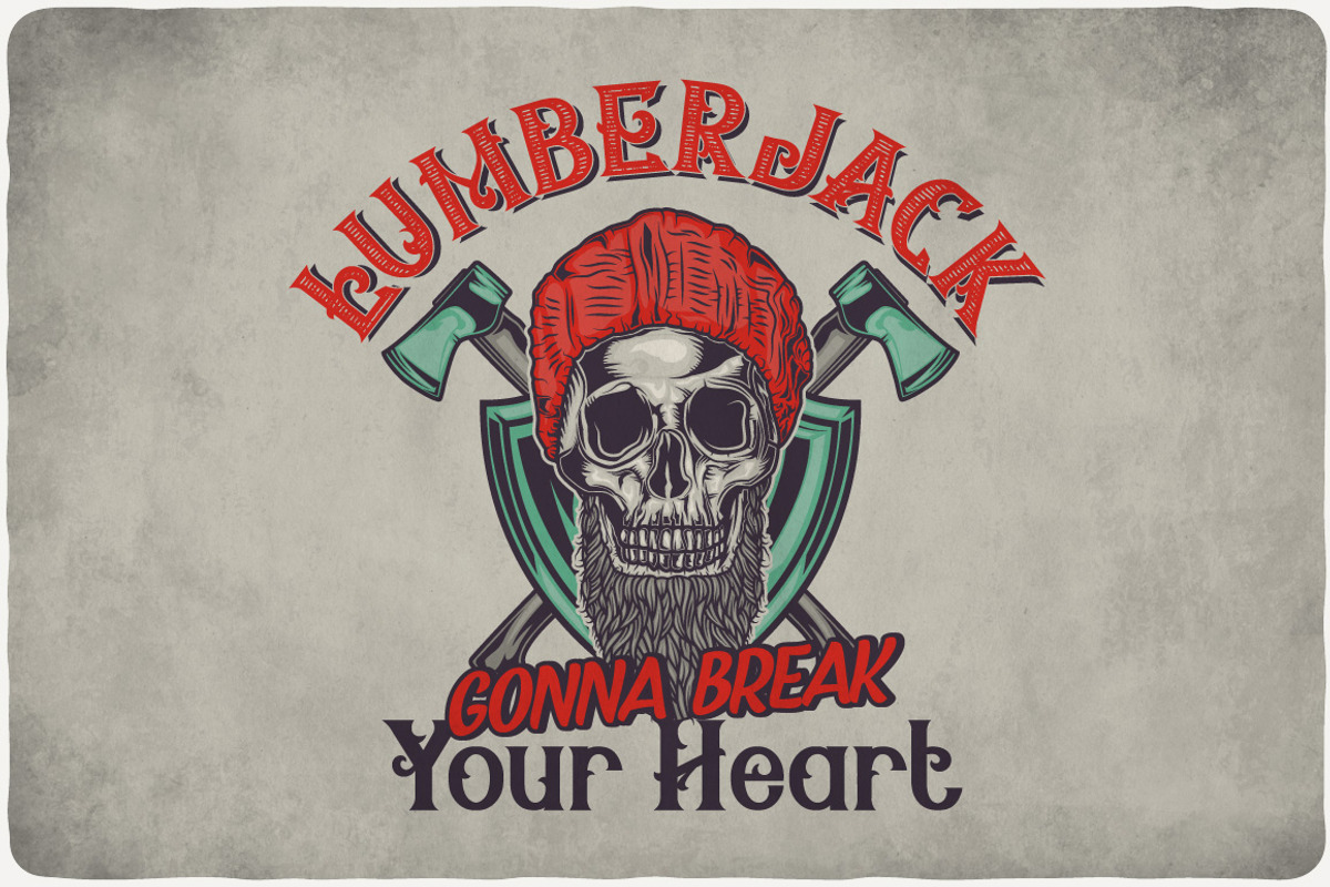 Lumberjack Typeface, a Symbol Font by VozzyStock