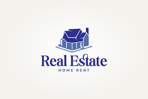 real estate home rent icon logo, a Branding & Logo Template by Blazybone