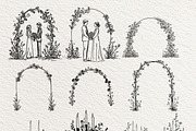Wedding Clipart Icons Line Art black, a Person Illustration by artinspirestudio (Thumbnail 2 of 9)