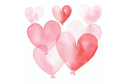 Watercolor Valentine's Day Clipart, a Seasonal Illustration by Creative design (Thumbnail 4 of 7)
