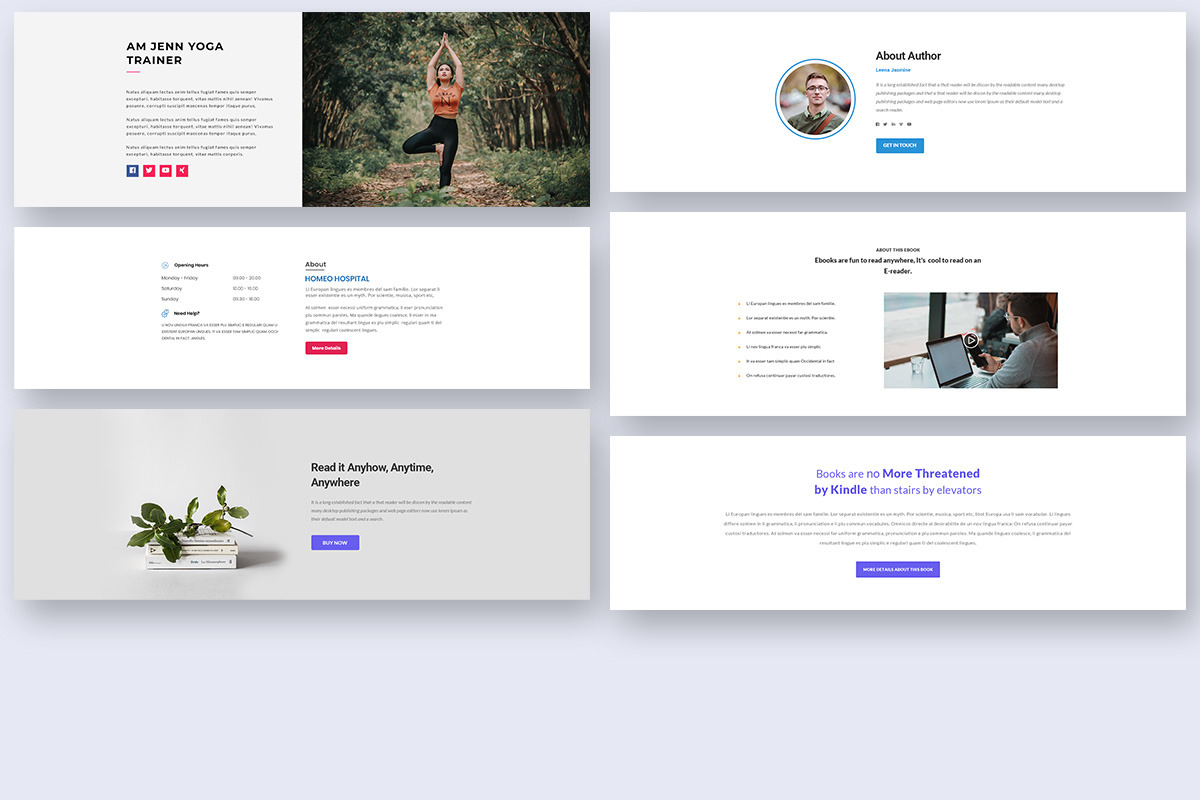 25 Intro Blocks Widgets for Web UI, an UI Kit Template by 3djagan