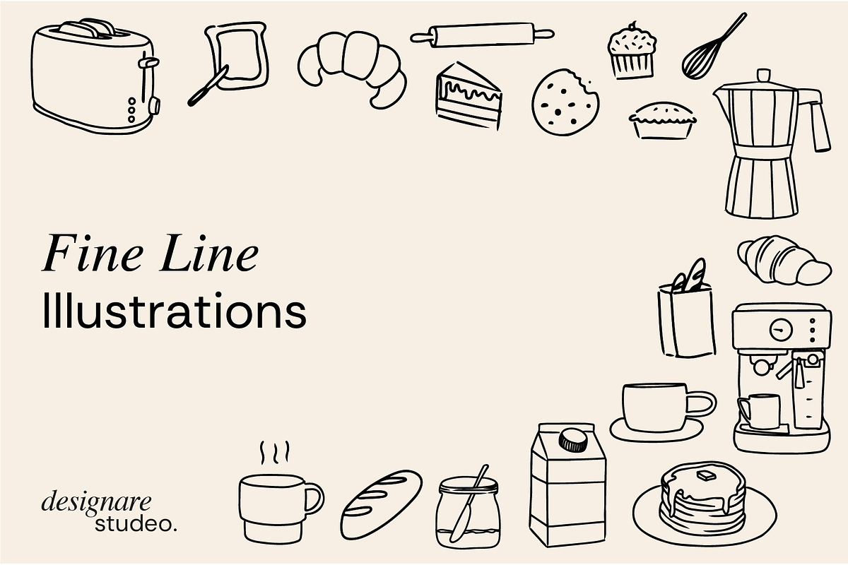 Bakery&Breakfast Illustrations, a Decorative Illustration by ginni illustrations (Photo 3 of 6)