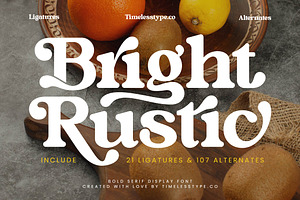 Bright Rustic Bold Serif Font