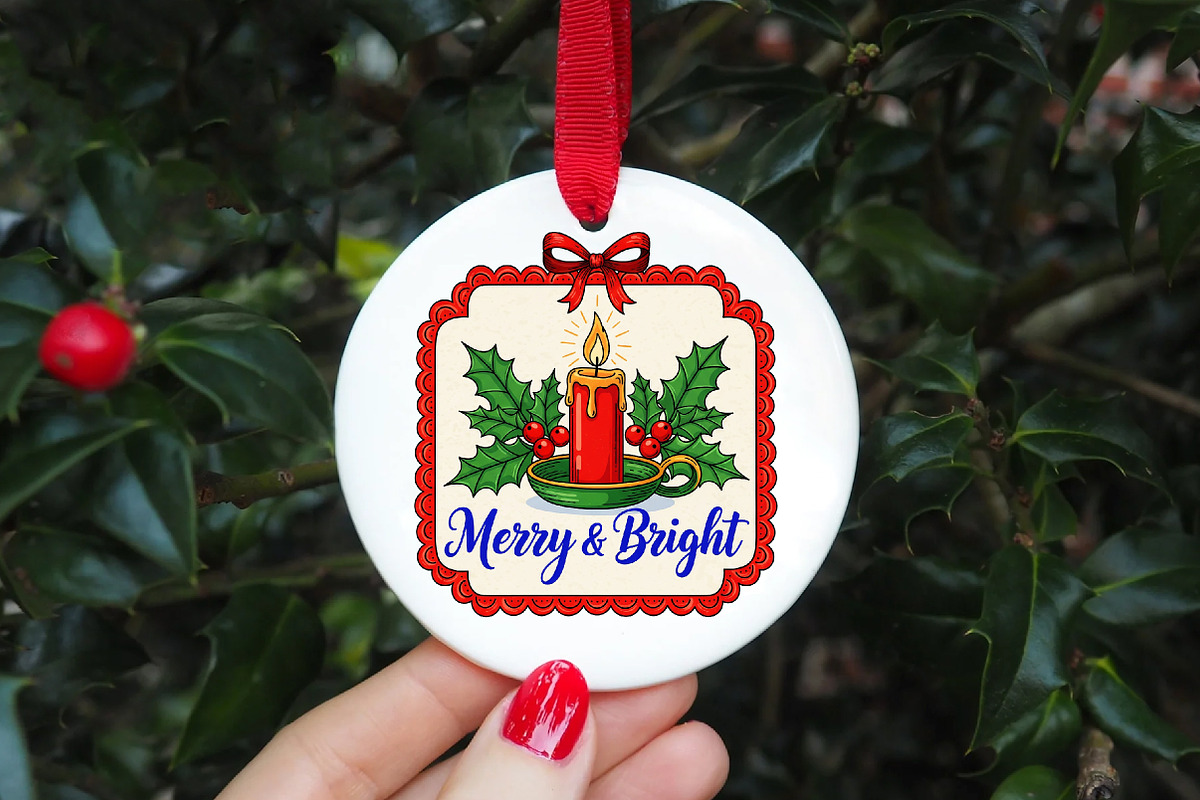 Christmas Candle Frame PNG, an Illustration by CreationArt (Photo 2 of 4)