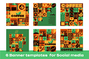 Coffee Art. Geometry Mosaic Design, a Food Illustration by Lettering_Logo (Thumbnail 3 of 9)