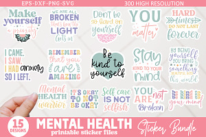 Mental Health Sticker Bundle
