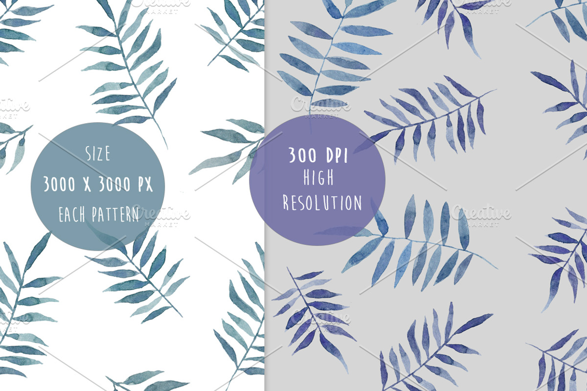 Palm Bundle. Leaves & Pattern, an Illustration by MaraquelaStudio (Photo 6 of 8)