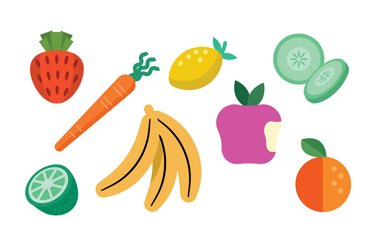 Fruit & Veggie Icons, a Food Illustration by @JennyPaintsWithPixels (Photo 3 of 3)