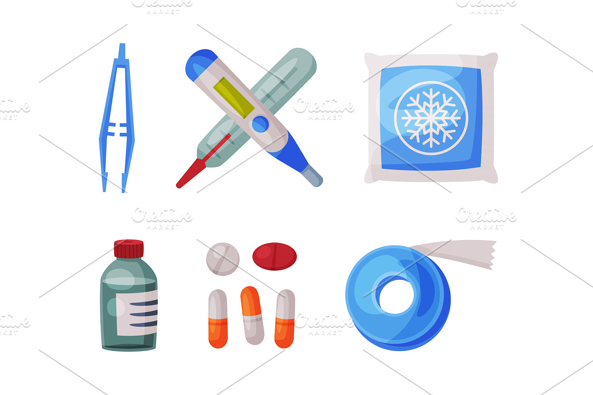 Medical Care and Treatment with, an Object Illustration by TopVectors