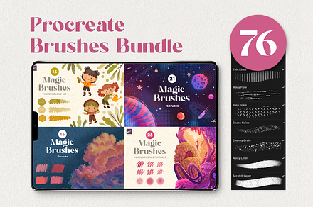 Ultimate Procreate Brush Bundle, a Brush Add-On by Moon House Shop
