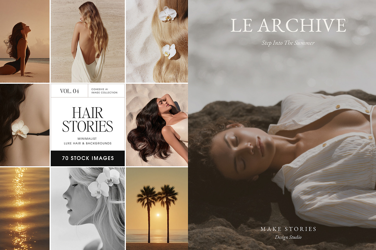 Summer Hair + Calm Beach Images, a Beauty & Fashion Photo by Make Stories Studio (Photo 1 of 7)