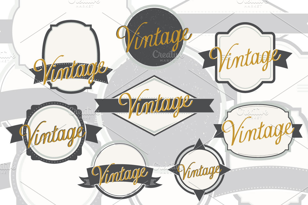 8 Vintage Badge, an Illustration by SasiHouse (Photo 2 of 2)
