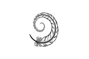 Vintage Feather Swirl SVG Bundle, an Illustration by Creativeshirt (Thumbnail 23 of 31)