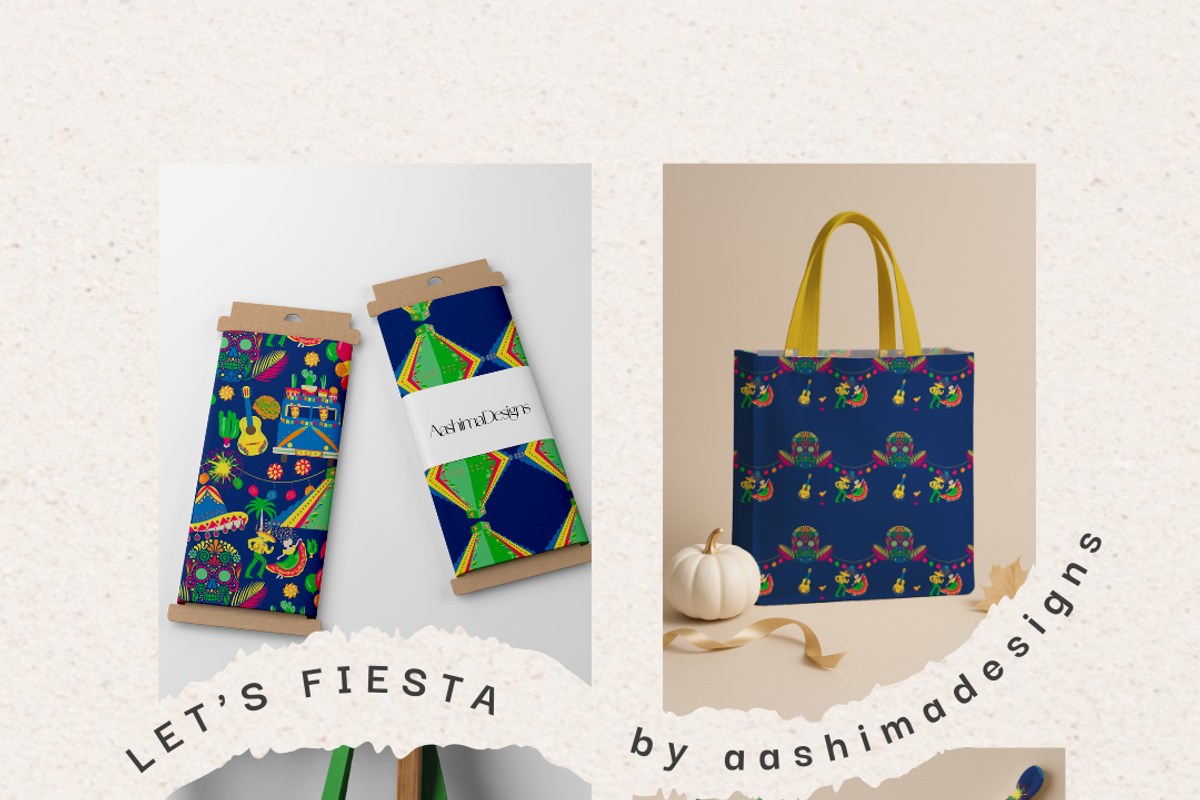 Let’s Fiesta – Dark Theme | Seamless, a Graphic by AashimaDesigns (Photo 2 of 3)