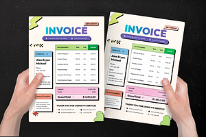 Retro Pop Delight Invoice