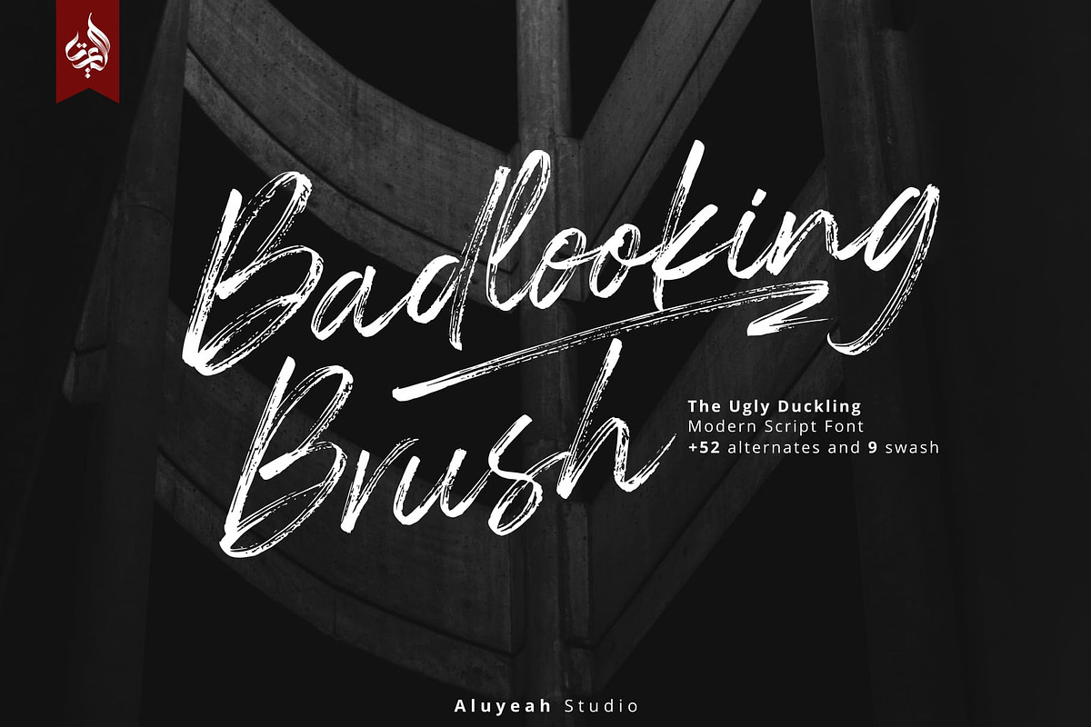 Badlooking Brush, a Font by Aluyeah Studio (Photo 1 of 15)