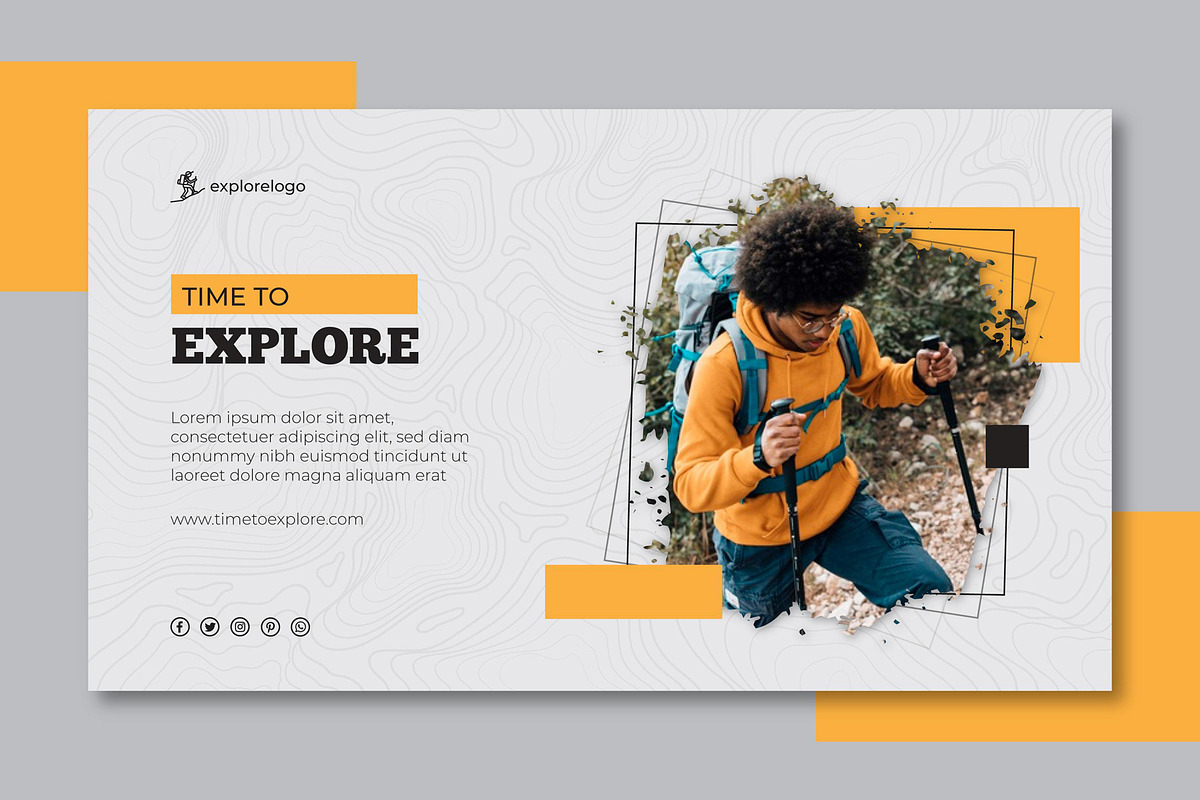 Travel Post ads for Social Media, a Brochure Template by CreativeCraft0