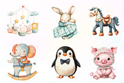 Vintage Knitted Plush Baby Animals, an Illustration by CreationArt (Thumbnail 4 of 9)