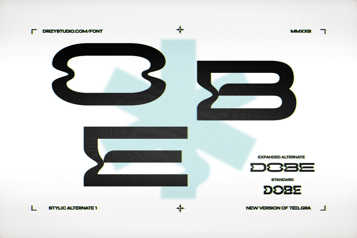 Telgra Neue - An Experimental Warped, a Font by Drizy (Photo 4 of 9)