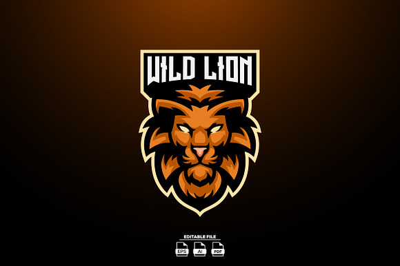 Lion Mascot Esport Logo Design