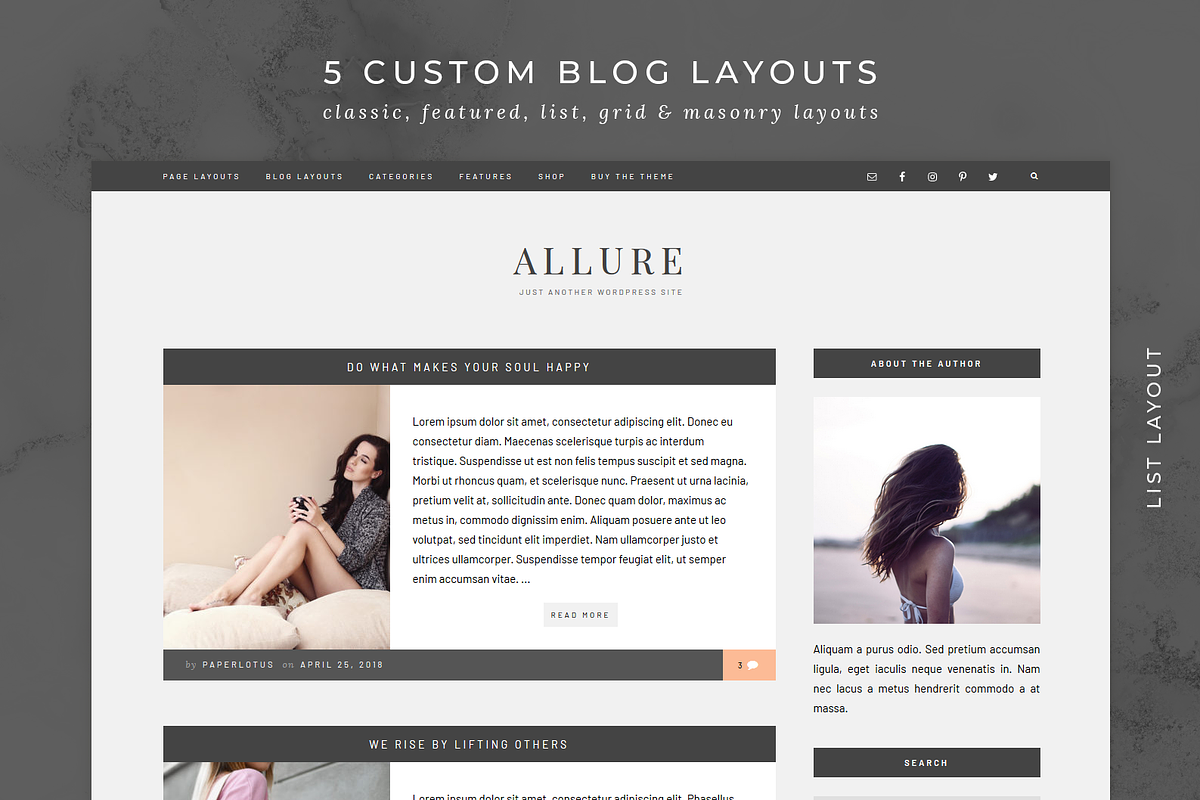 Allure - Feminine Genesis Theme, a WordPress Template by Studio Sirona (Photo 11 of 14)