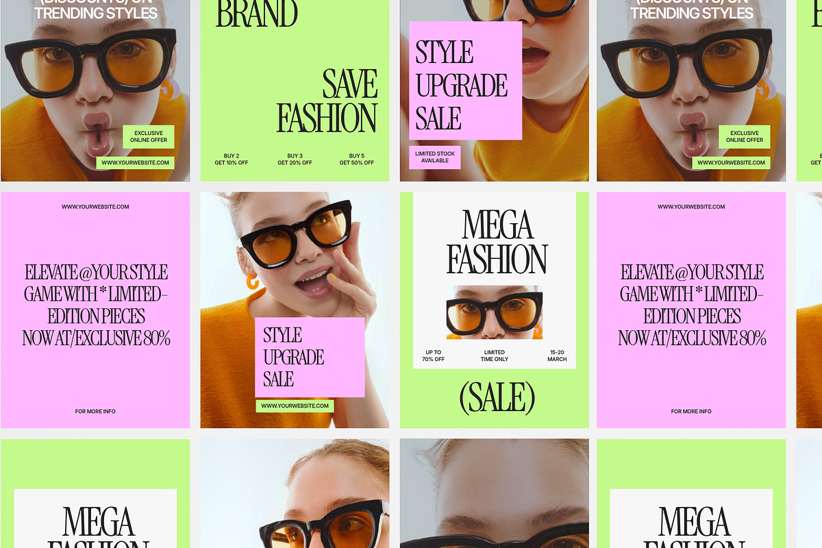 Fashion Instagram Templates Bundle, a Social Media Template by GAZINEOGRAPHIC (Photo 5 of 5)