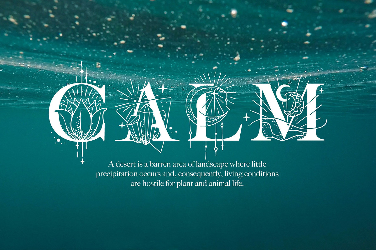 Astrology Initials Font, a Serif Font by kaer_shop (Photo 9 of 10)