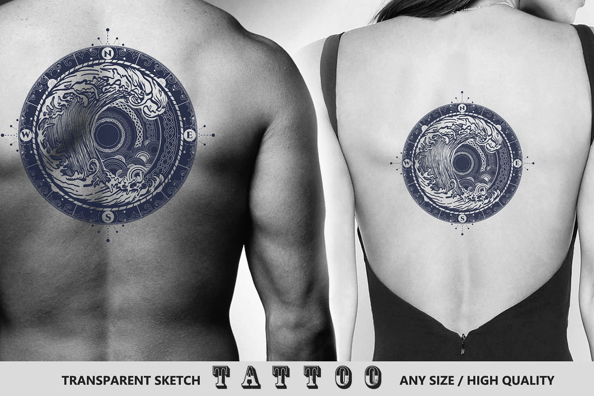 Compass and storm tattoo, a Decorative Illustration by intueri (Photo 8 of 8)