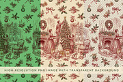 Christmas Tree Decorating Toile Pack, a Pattern Graphic by Olya Creative (Thumbnail 4 of 7)