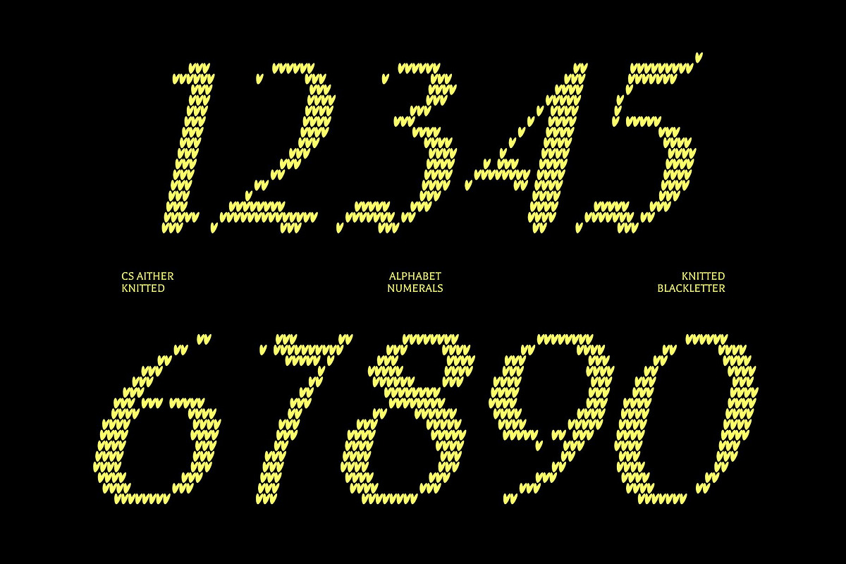 CS Aither Knitted, a Blackletter Font by Craft Supply Co. (Photo 4 of 8)