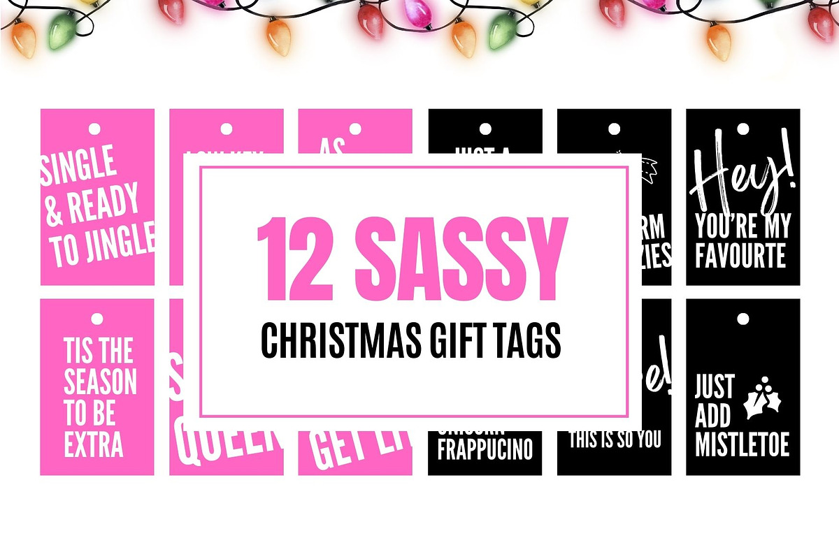 Cute Printable Christmas Tags, a Card Template by The Snap Shop (Photo 1 of 3)