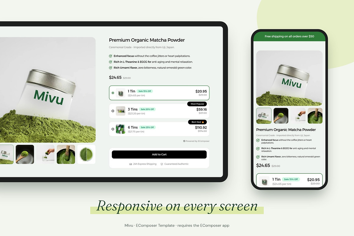 Mivu - Shopify EComposer Template, a Shopify Template by Boost Convert (Photo 8 of 11)