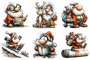 Funny Christmas Santa Clipart, an Illustration by Daily.Designs (Thumbnail 4 of 5)