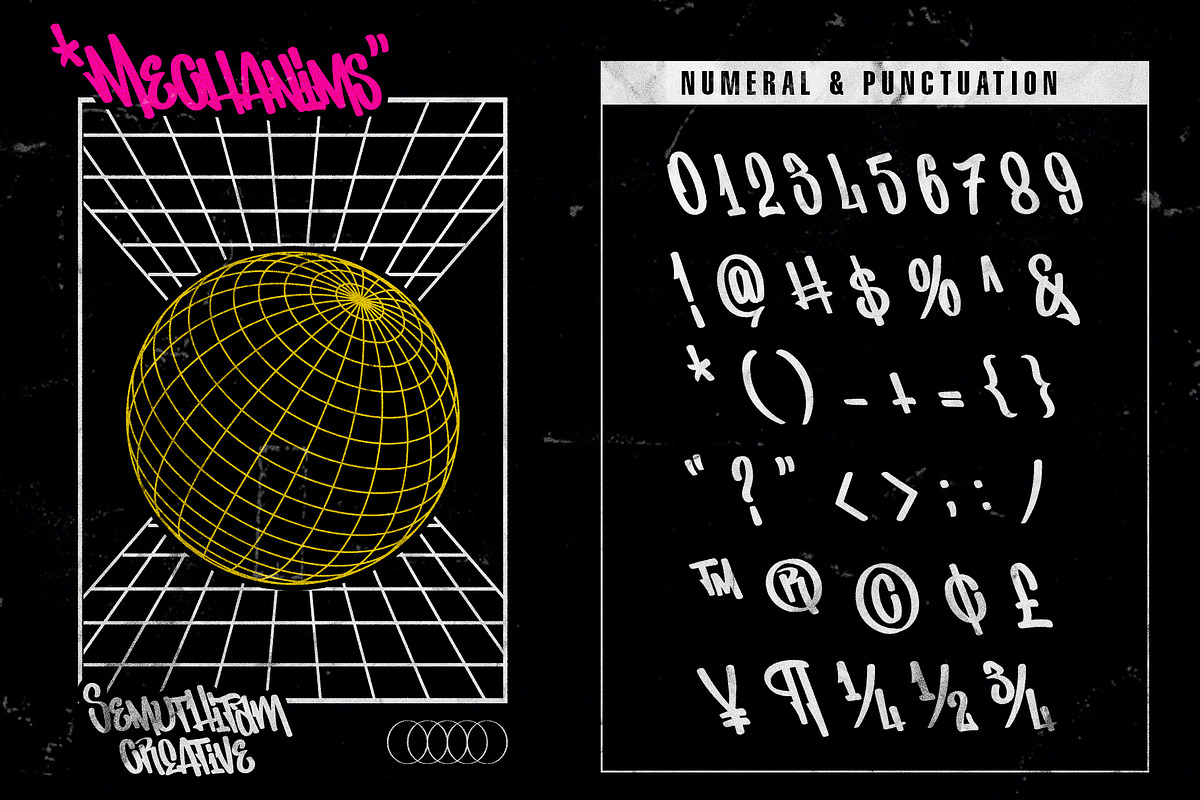 Mechanims - Urban Graffiti Font, a Blackletter Font by SemutHitam Creative (Photo 6 of 9)