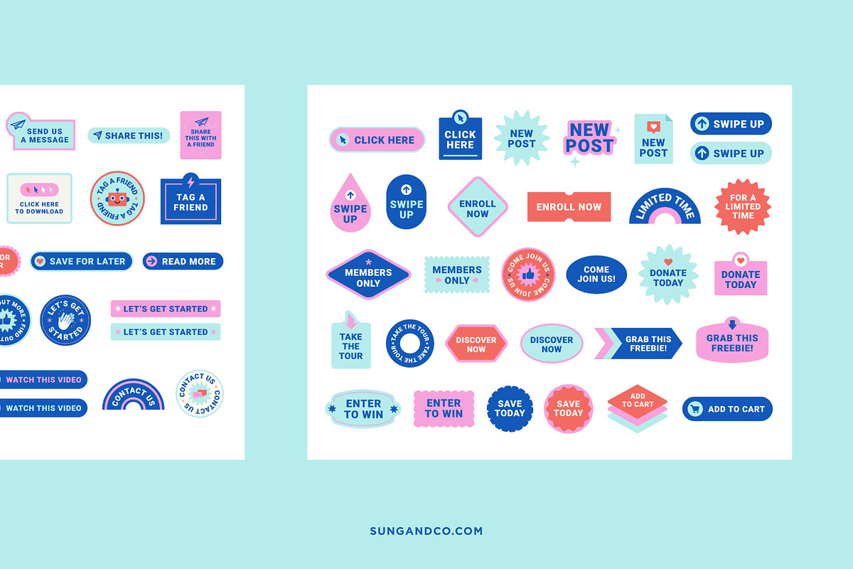 Call to Action Buttons and Stickers, a Templates & Theme by sungandco (Photo 4 of 4)