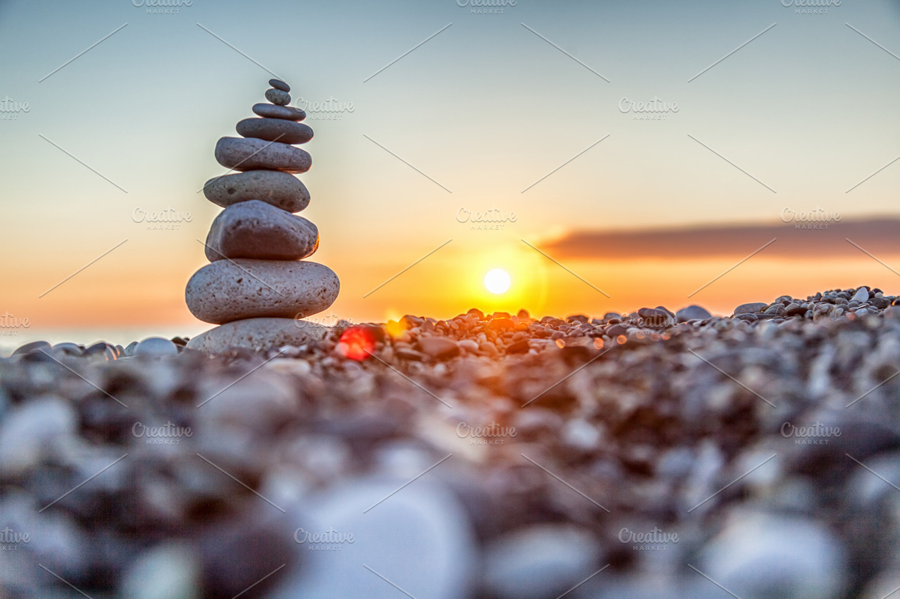 Pyramid of stones stock photo containing zen and background, an Abstract Photo by Olezzo