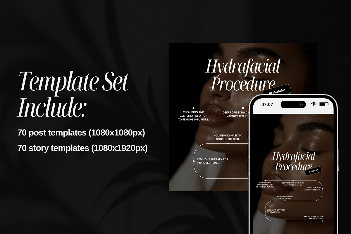 Medspa Canva Instagram Templates, a Social Media Template by Xenié Creative (Photo 9 of 10)