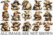 Whimsical Easter Bunny Clipart PNG, an Illustration by Canvas Craft (Thumbnail 3 of 7)