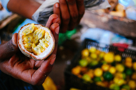 Passion fruit at market in Africa