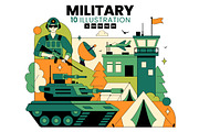 10 Military Army Forces Illustration, a Person Illustration by denayunebgt (Thumbnail 1 of 4)