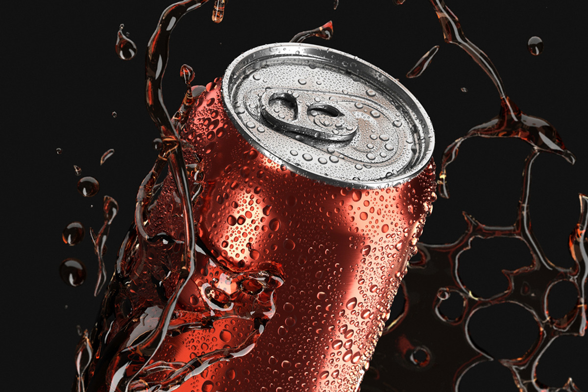 Red 550ml Can With Splash 3D Model, an Object 3D Model by rebrandy (Photo 5 of 7)
