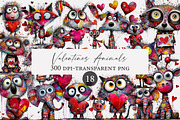 Valentines Animals Clipart, an Illustration by Designworld (Thumbnail 1 of 4)