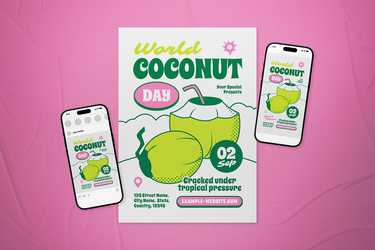 World Coconut Day Flyer Set, a Flyer Template by The Good Store (Photo 1 of 2)