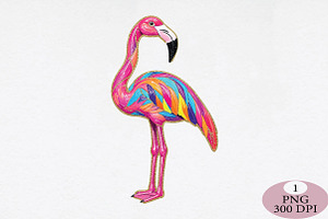 Coquette Summer Flamingo Png, an Illustration by Daily.Designs