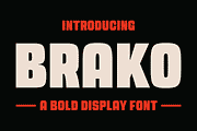 Brako – Bold Display Font, a Sans Serif Font by Vectorian (Thumbnail 1 of 7)