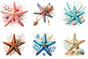 Summer Starfish Clipart, a Seasonal Illustration by DreamArtGraphic (Thumbnail 3 of 4)