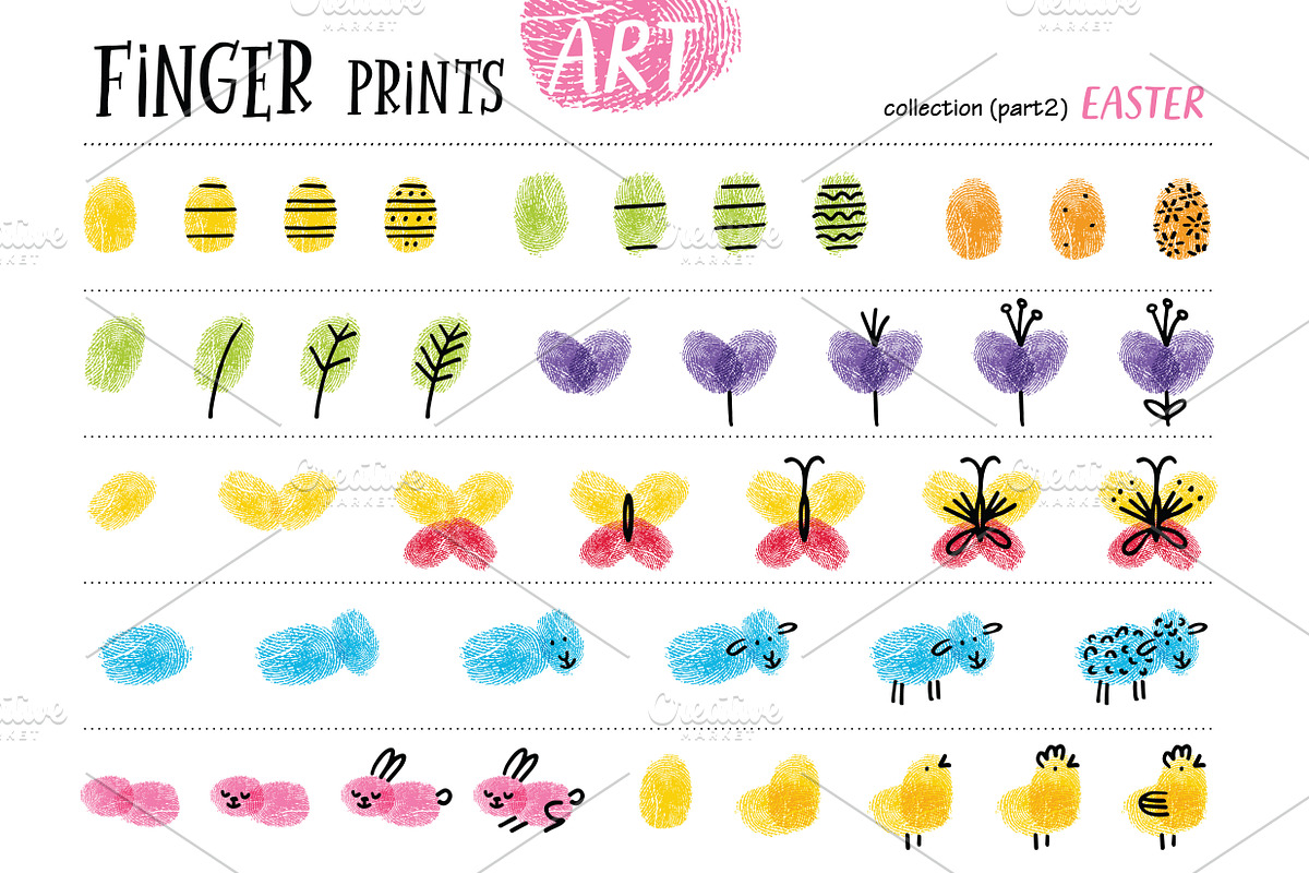 Finger prints ART (part 2), an Animal Illustration by Alena Razumova (Photo 5 of 14)