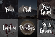 The Glamz watercolor brush logo font, a Script Font by Ian Irwanwismoyo (Thumbnail 10 of 12)