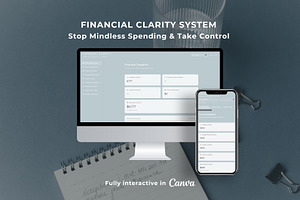 Financial Interactive Planner Canva, an App Template by Studio Suvelle
